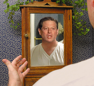 Gore delivers his make-believe address to the American people.
